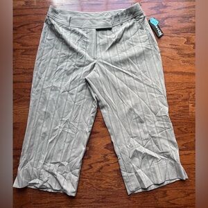 First Option Tan Striped Pants